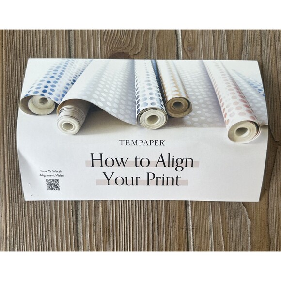 Tempaper Light Tan Moire Polka Dots Removable Peel & Stick Wallpaper - Picture 6 of 7